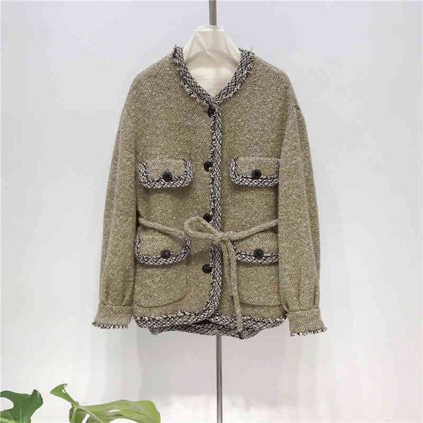 women's jackets d korea v europe autumn and winter temperament small fragrant wind wool coat coarse tweed waist closing warm, Black;brown
women's jackets d korea v europe autumn and winter temperament small fragrant wind wool coat coarse tweed waist closing warm, Black;brown
