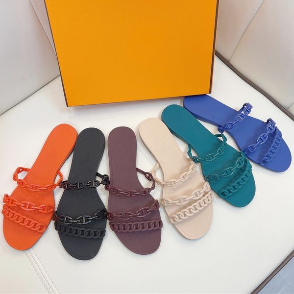pure color chain simple flat designer slippers outdoor holiday beach shoes loafers fad luxury women flip-flops indoor slipper classic open-t, Black
pure color chain simple flat designer slippers outdoor holiday beach shoes loafers fad luxury women flip-flops indoor slipper classic open-t, Black