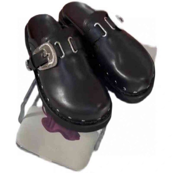 dress shoes summer women's shoes leather british style thick bottom belt buckle, versatile, wearing baotou slippers outside 4bnl, Black
dress shoes summer women's shoes leather british style thick bottom belt buckle, versatile, wearing baotou slippers outside 4bnl, Black