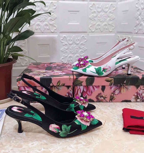 sandals early spring cowhide printing high heel fine baotou shallow mouth flower french pointed women's sandals 3vjd, Black
sandals early spring cowhide printing high heel fine baotou shallow mouth flower french pointed women's sandals 3vjd, Black