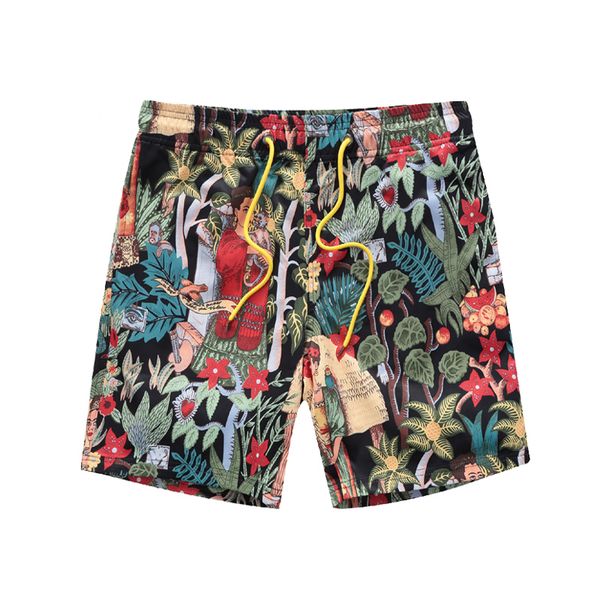 european and american men's wear summer 2022 new retro print beach pants fashion casual shorts five minutes of pants, White;black
european and american men's wear summer 2022 new retro print beach pants fashion casual shorts five minutes of pants, White;black