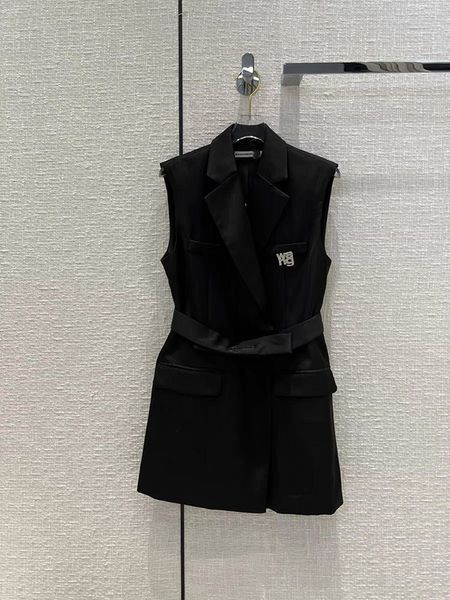 fashion black suit style cover breasted sleeveless dress women high end quality minidress lapel belt waist jumper skirt 2022, White;black
fashion black suit style cover breasted sleeveless dress women high end quality minidress lapel belt waist jumper skirt 2022, White;black