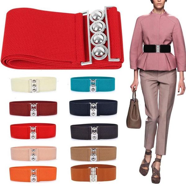 women simple elastic wide waist belt riem slimming red white female retro lady belts for waistband accessories, Black;brown
women simple elastic wide waist belt riem slimming red white female retro lady belts for waistband accessories, Black;brown