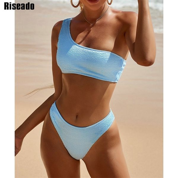 riseado one shoulder bikini textured swimwear women high cut swimsuit women bathing suits solid brazilian biquinis set 220622, White;black
riseado one shoulder bikini textured swimwear women high cut swimsuit women bathing suits solid brazilian biquinis set 220622, White;black