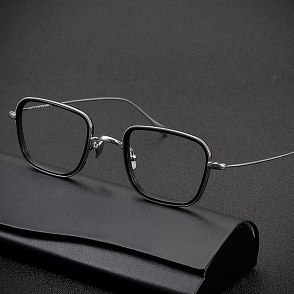 business style men titanium glasses frame myopia optical prescription eyeglasses frame for women classic square full rim hyperopia eyewear g, Silver
business style men titanium glasses frame myopia optical prescription eyeglasses frame for women classic square full rim hyperopia eyewear g, Silver