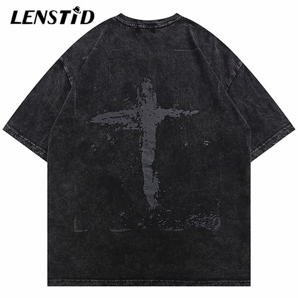 lenstid summer men washed short sleeve tshirts hip hop cross printed t shirts streetwear harajuku casual cotton tees 220610, White;black
lenstid summer men washed short sleeve tshirts hip hop cross printed t shirts streetwear harajuku casual cotton tees 220610, White;black