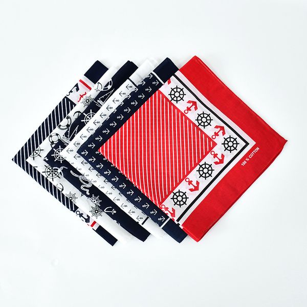 new cross-border cotton boat anchor pattern square scarf outdoor riding hip hop kerchief paisley magic mask headscarf, Blue;gray
new cross-border cotton boat anchor pattern square scarf outdoor riding hip hop kerchief paisley magic mask headscarf, Blue;gray