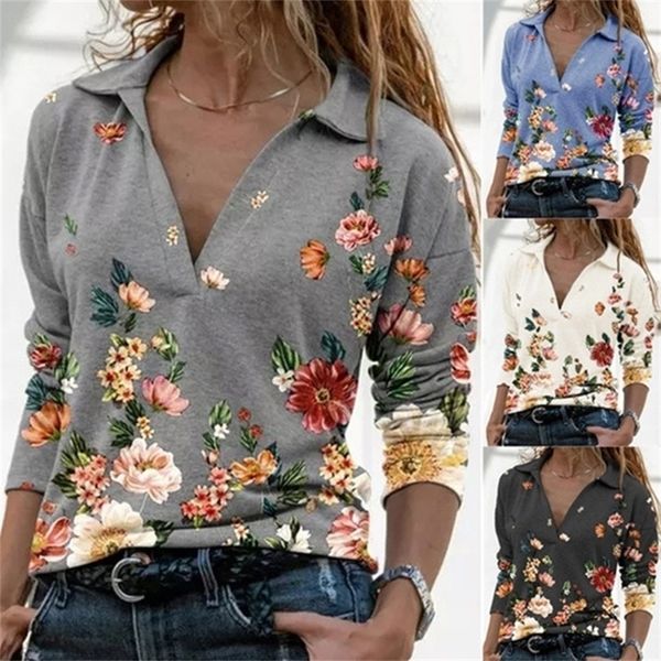 women's clothing autumn and winter fashion women's v-neck flower print long-sleeved casual loose t-shirt plus size 210317, White
women's clothing autumn and winter fashion women's v-neck flower print long-sleeved casual loose t-shirt plus size 210317, White