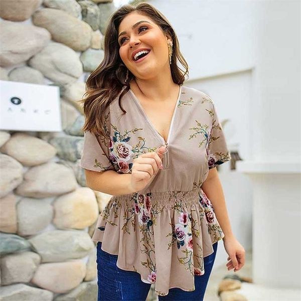 summer plus size blouse women elegant boho floral blouse shirt women v-neck short sleeve oversized blouse ladies 3xl 4xl 210308, White
summer plus size blouse women elegant boho floral blouse shirt women v-neck short sleeve oversized blouse ladies 3xl 4xl 210308, White