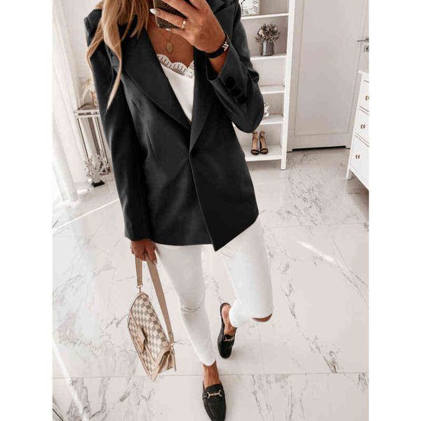 women's long-sleeved suit jacket autumn office oversized lapel solid color basic suit jacket fashion l220714, White;black
women's long-sleeved suit jacket autumn office oversized lapel solid color basic suit jacket fashion l220714, White;black