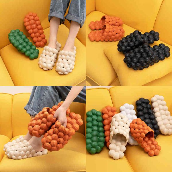 female fashion personality bubble sandals and slippers home massage bottom slippers for men y220523, Black
female fashion personality bubble sandals and slippers home massage bottom slippers for men y220523, Black