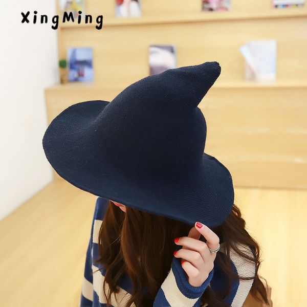 women modern witch hat men along the sheep wool cap knitting fisherman hat female fashion witch pointed basin bucket hat 220325, Blue;gray
women modern witch hat men along the sheep wool cap knitting fisherman hat female fashion witch pointed basin bucket hat 220325, Blue;gray