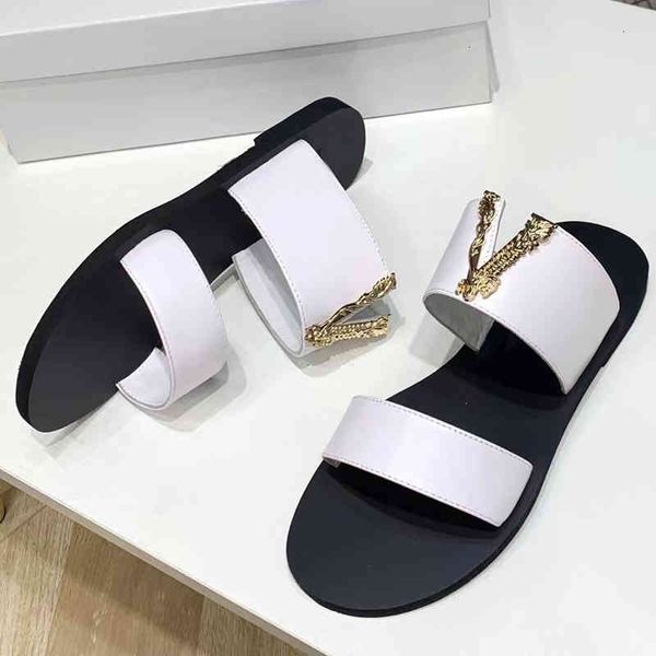alta diseñador de calidad sandalias planas tira metal negro las mujeres tributo con letras cuero reales caja size35-43 6vis, Black
alta diseñador de calidad sandalias planas tira metal negro las mujeres tributo con letras cuero reales caja size35-43 6vis, Black