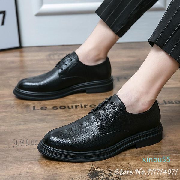dress shoes men luxury designer crocodile pattern leather wedding party fashion loafers, Black
dress shoes men luxury designer crocodile pattern leather wedding party fashion loafers, Black