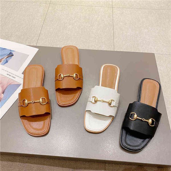 fashionable horsetail buckle slippers summer women's large size wear flat bottomed beach, Black
fashionable horsetail buckle slippers summer women's large size wear flat bottomed beach, Black