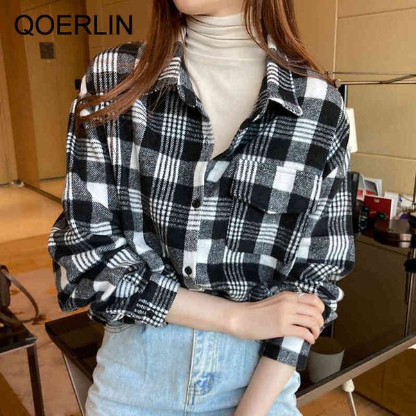 qoerlin autumn winter korean style retro casual lapel long sleeve singlebreasted shirt women plaid plus size blouse 210412, White
qoerlin autumn winter korean style retro casual lapel long sleeve singlebreasted shirt women plaid plus size blouse 210412, White