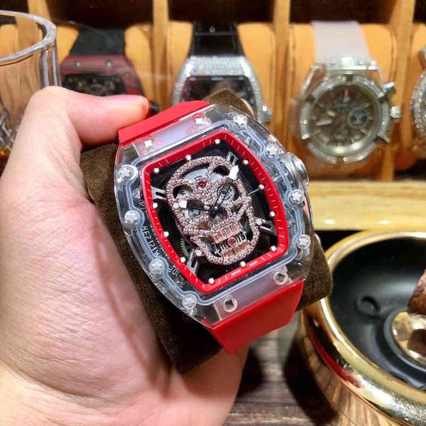 watches wristwatch luxury richa milles designer crystal transparent skull men's fully automatic mechanical watch hollow fashion diamond, Slivery;golden
watches wristwatch luxury richa milles designer crystal transparent skull men's fully automatic mechanical watch hollow fashion diamond, Slivery;golden