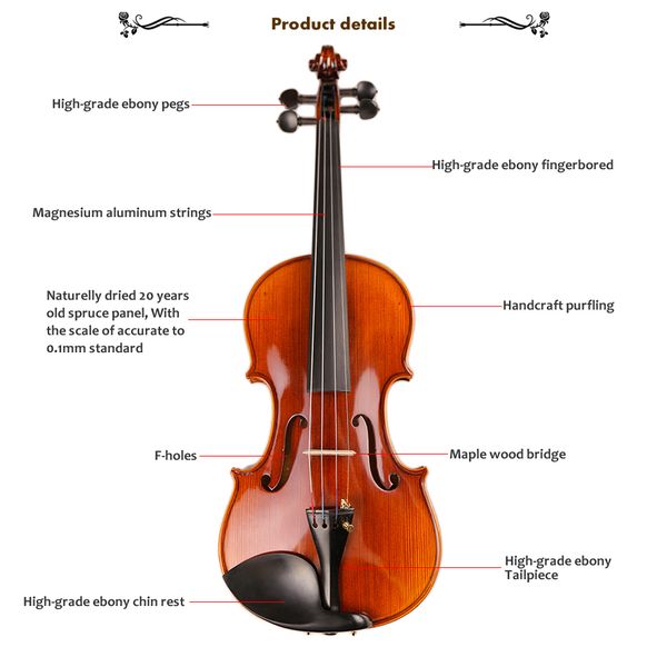 tongling brand high-end professional spirit varnish violin naturally dried stripes maple hand-craft antique violin with full set
tongling brand high-end professional spirit varnish violin naturally dried stripes maple hand-craft antique violin with full set