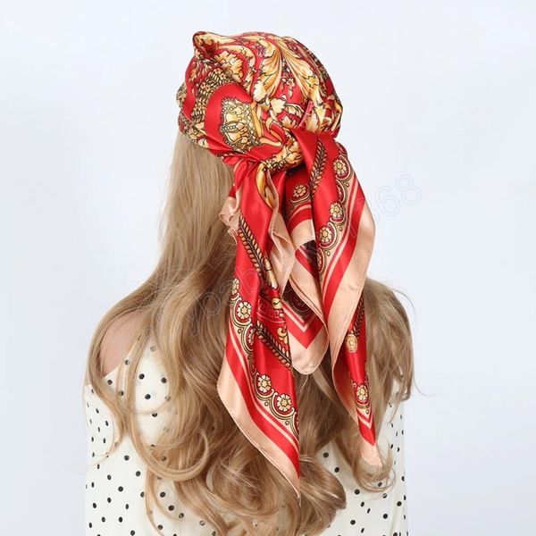 90x90cm hair scarf women summer fashion designer black gold flowers foulard satin shawl kerchief silk scarfs neck headscarf, Red;brown
90x90cm hair scarf women summer fashion designer black gold flowers foulard satin shawl kerchief silk scarfs neck headscarf, Red;brown