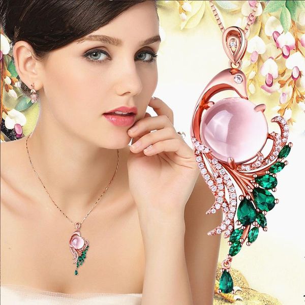 lockets vintage phoenix pink crystal emerald gemstones zircon diamonds pendant necklaces for women rose gold tone jewelry bijoux gifts, Silver
lockets vintage phoenix pink crystal emerald gemstones zircon diamonds pendant necklaces for women rose gold tone jewelry bijoux gifts, Silver