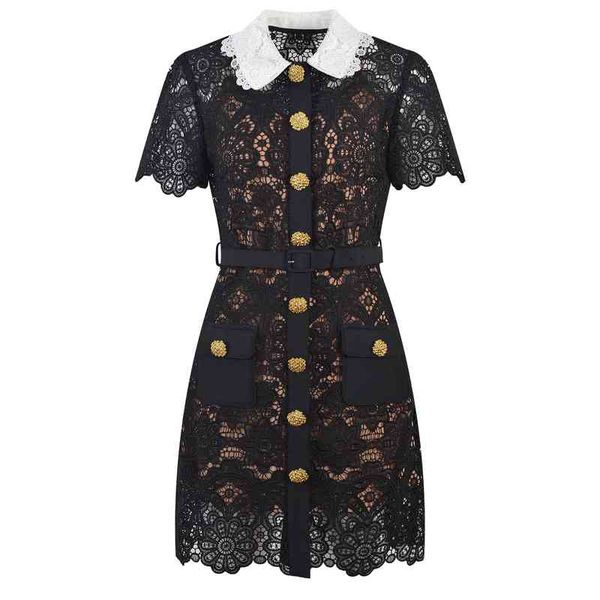 two piece dress summer french style temperament doll neck lace hollow high waist thin black skirt short sleeved dress e2t7, White
two piece dress summer french style temperament doll neck lace hollow high waist thin black skirt short sleeved dress e2t7, White