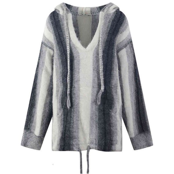 women's knits tees autumn and winter striped gradient sweater loose lazy style korean fashion pullover jk5j, White
women's knits tees autumn and winter striped gradient sweater loose lazy style korean fashion pullover jk5j, White