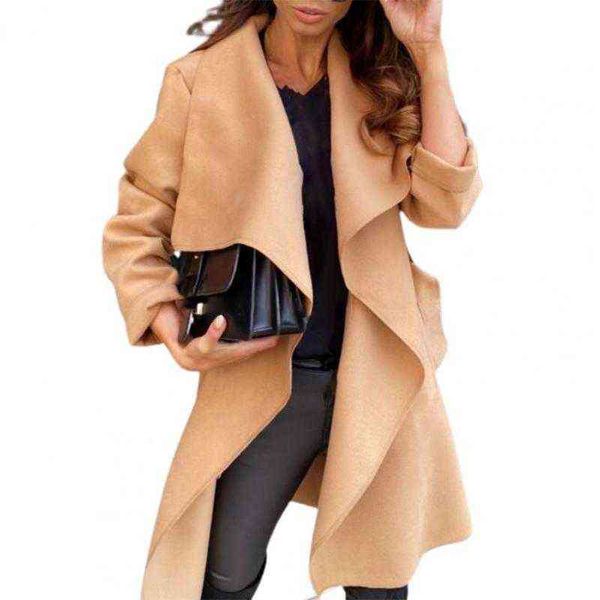 women's trench coats coat winter/autumn 2021 solid color large lapel autumn winter mid-length thick jacket for office t220811, Tan;black
women's trench coats coat winter/autumn 2021 solid color large lapel autumn winter mid-length thick jacket for office t220811, Tan;black