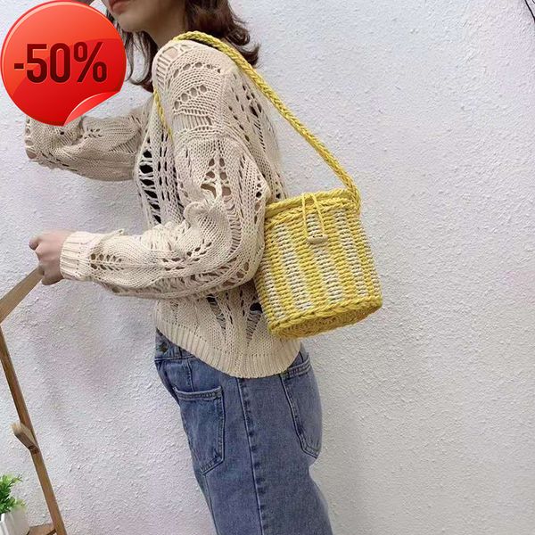 luxury designerc new fashion korean version hand of and art bucket handmade bag single shoulder straw
luxury designerc new fashion korean version hand of and art bucket handmade bag single shoulder straw