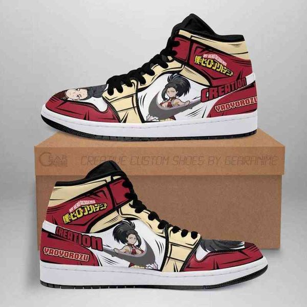 momo yaoyorozu sneakers skill my hero academia anime shoes, Black