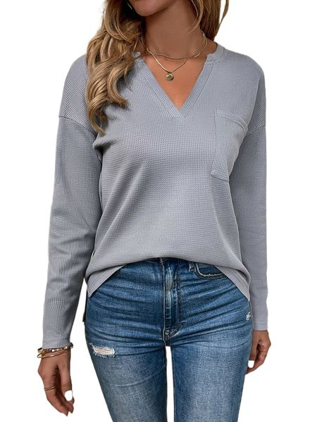 pocket patched drop shoulder tee b6al#, White