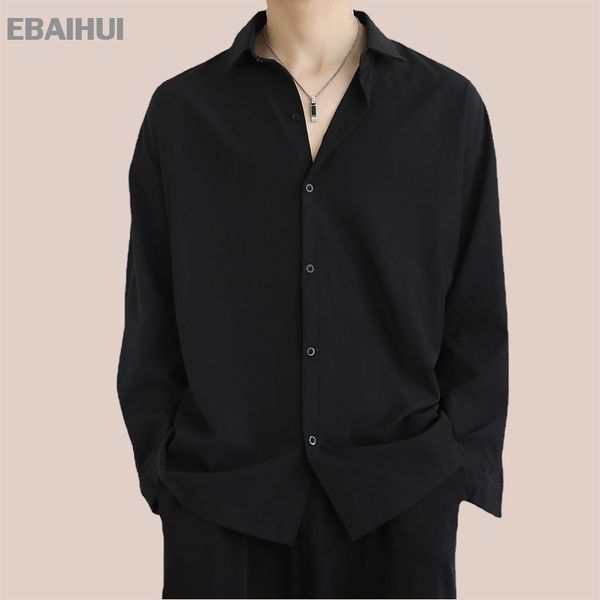 ebaihui shirts for men solid color long sleeve turn-down collar coat korean fashion leisure baggy blouse handsome streetwear, White;black
ebaihui shirts for men solid color long sleeve turn-down collar coat korean fashion leisure baggy blouse handsome streetwear, White;black