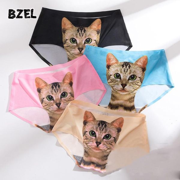 womens cartoon ice silk print cat head panties mid-waist seamless comfort breathable briefs soft lady lingerie, Black;pink
womens cartoon ice silk print cat head panties mid-waist seamless comfort breathable briefs soft lady lingerie, Black;pink