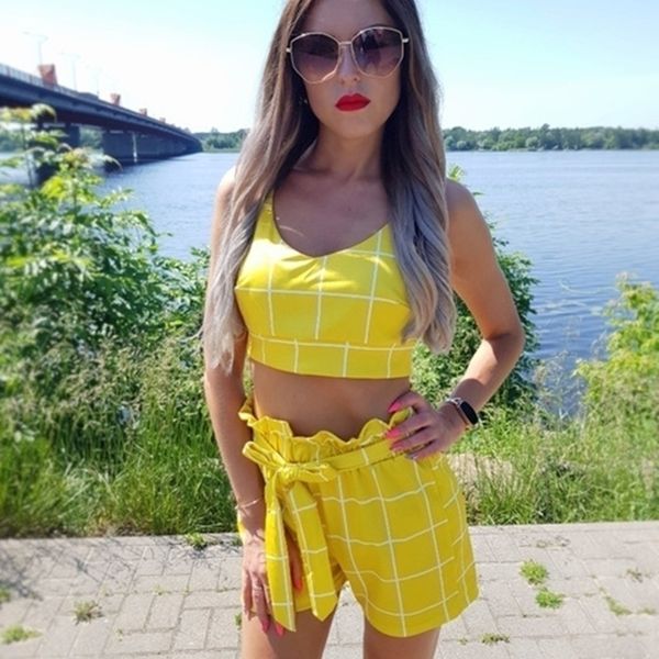 cute plaid two piece set summer clothes outfits for women matching sets crop biker shorts set sweat suits ensemble femme y200822, Gray
cute plaid two piece set summer clothes outfits for women matching sets crop biker shorts set sweat suits ensemble femme y200822, Gray