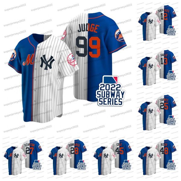 99 aaron judge 2022 subway series split jersey yankee giancarlo stanton andrew benintendi nestor cortes anthony rizzo gleyber torres gerrit, Blue;black
99 aaron judge 2022 subway series split jersey yankee giancarlo stanton andrew benintendi nestor cortes anthony rizzo gleyber torres gerrit, Blue;black