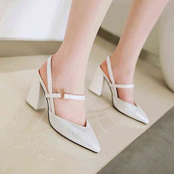 sandals 2022 summer for women fashion casual block heels brand pointed toe black white pink slingback mules shoes woman 220427
sandals 2022 summer for women fashion casual block heels brand pointed toe black white pink slingback mules shoes woman 220427