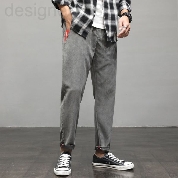 men's pants designer spring casual men's pants korean version trend loose straight tube drop feeling small trousers nine point har, Black
men's pants designer spring casual men's pants korean version trend loose straight tube drop feeling small trousers nine point har, Black