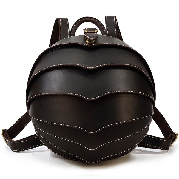 vintage leather creative backpack personalized beetle backpack mens and womens round schoolbag crazy horse leathers bag
vintage leather creative backpack personalized beetle backpack mens and womens round schoolbag crazy horse leathers bag