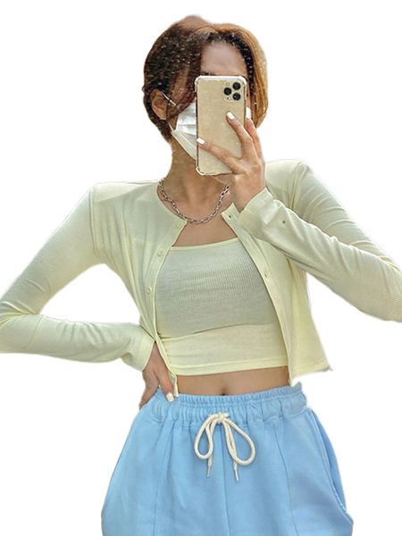 dazy 1pc ribbed knit button front tee m43z#, White