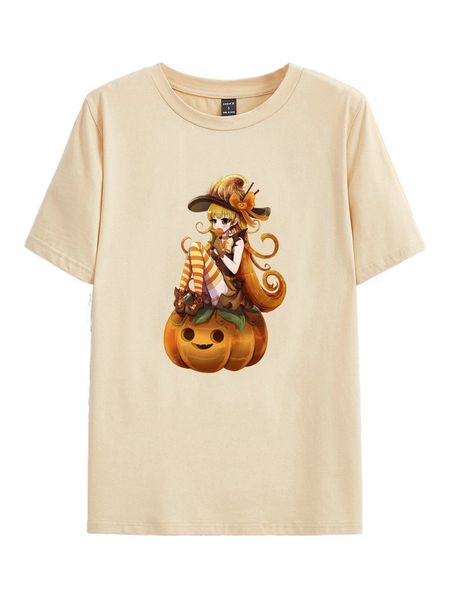 x 3liemarie halloween & figure graphic tee n6d7#, White