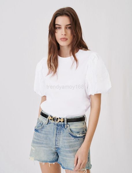 women's t-shirt french style home pure original 21 spring and summer simple versatile embroidery court bubble sleeve short t-shirt, White
women's t-shirt french style home pure original 21 spring and summer simple versatile embroidery court bubble sleeve short t-shirt, White