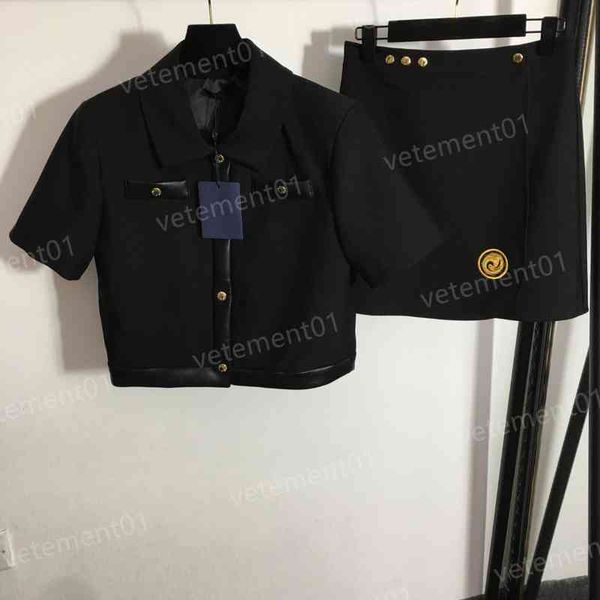 women's two piece dress alphabet gold button short-sleeved jacket and a-line skirt 2 piece luxury r dresses for women, White
women's two piece dress alphabet gold button short-sleeved jacket and a-line skirt 2 piece luxury r dresses for women, White