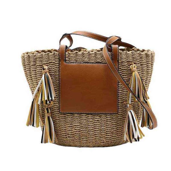 beach basket summer bag straw fashion s big rattan tassel shoulder s large capacity woven hand-made hands 220512
beach basket summer bag straw fashion s big rattan tassel shoulder s large capacity woven hand-made hands 220512