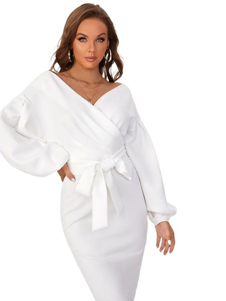 tall surplice neck drop shoulder belted dress r0kz#, Black;gray
tall surplice neck drop shoulder belted dress r0kz#, Black;gray