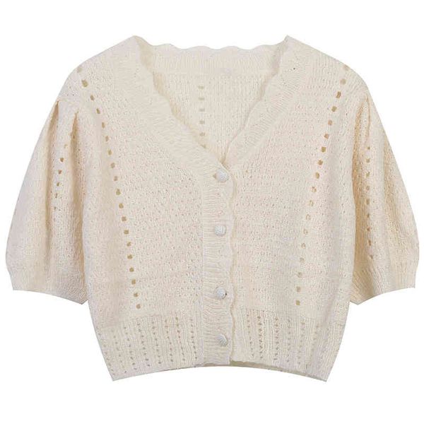 women's sweaters bubble sleeve knitted cardigan spring 2022 women's wear solid color hollow out design thin spicy girl style short, White;black
women's sweaters bubble sleeve knitted cardigan spring 2022 women's wear solid color hollow out design thin spicy girl style short, White;black