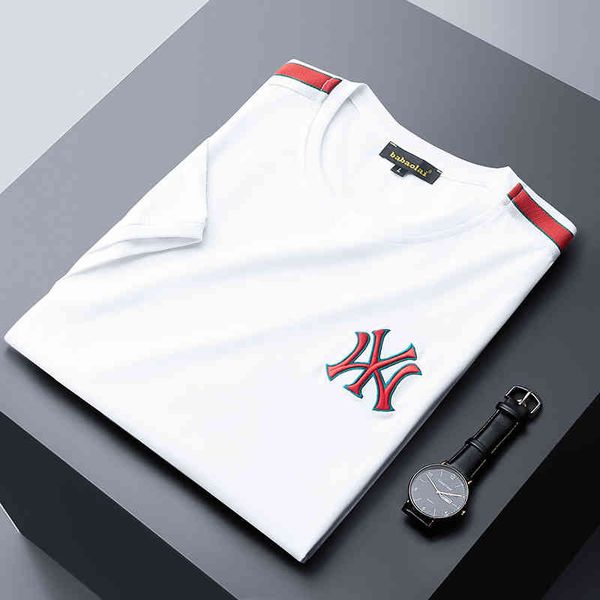 men's t-shirts summer round neck short sleeve t-shirt men's thin pure mercerized cotton short sleeve t-shirt large half t-shirt 95, White;black
men's t-shirts summer round neck short sleeve t-shirt men's thin pure mercerized cotton short sleeve t-shirt large half t-shirt 95, White;black