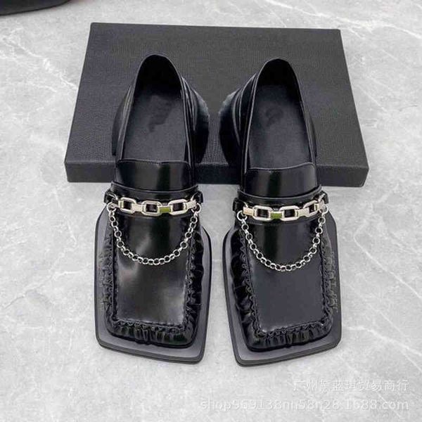 dress shoes spring cowhide square head metal chain pleated british style one foot leffer shoes single women's, Black
dress shoes spring cowhide square head metal chain pleated british style one foot leffer shoes single women's, Black