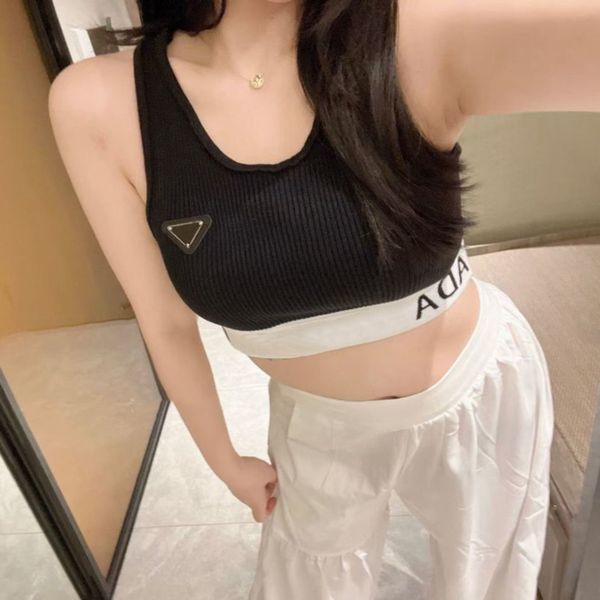 luxury women's t shirts ladies teestanks black white with triangle brand p classic camis cotton camisole letter short sleeve women girl
luxury women's t shirts ladies teestanks black white with triangle brand p classic camis cotton camisole letter short sleeve women girl
