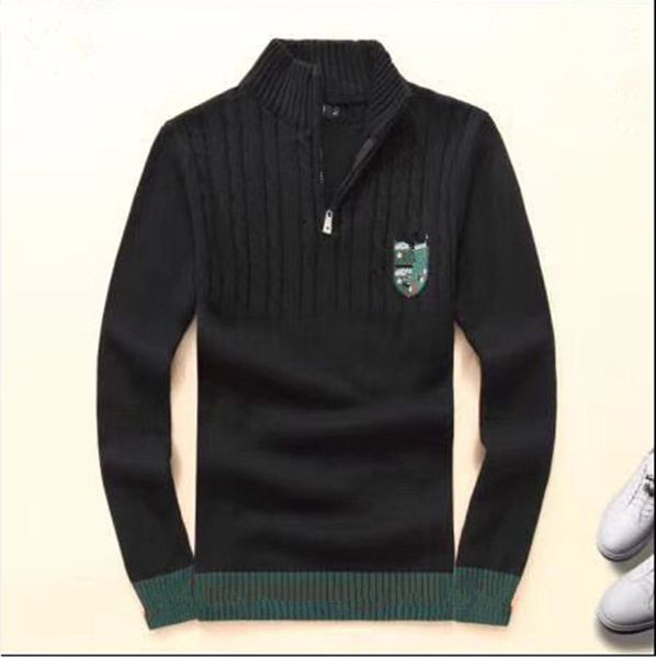 fashion tide brand autumn and winter men's sweater v-neck bottom knit solid color double g embroidery wool sweater warm personality siz, White;black 
fashion tide brand autumn and winter men's sweater v-neck bottom knit solid color double g embroidery wool sweater warm personality siz, White;black