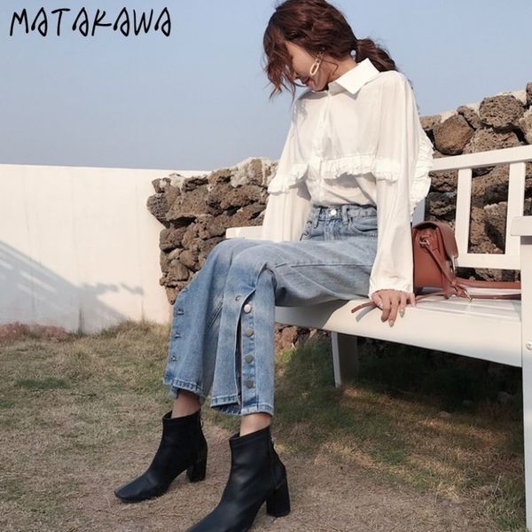 highwaist washed jeans female korean style retro chic loose slit ninepoint straightleg pants women 210506, Blue
highwaist washed jeans female korean style retro chic loose slit ninepoint straightleg pants women 210506, Blue