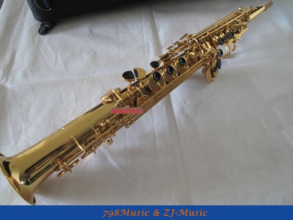 electrophoresis gold straight soprano saxophone sax black shell key high f# g case
electrophoresis gold straight soprano saxophone sax black shell key high f# g case